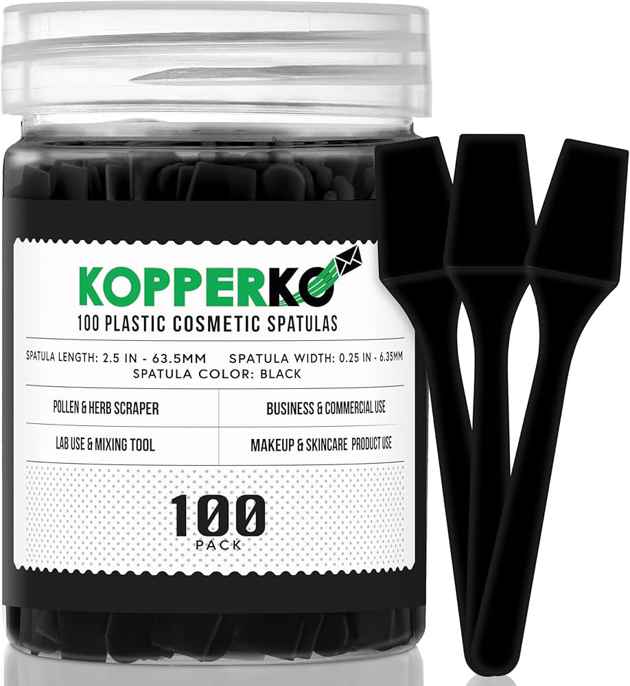 100 Pack 2.5 Inch Cosmetic Spatulas - Small Plastic Spatula for Cosmetics, Creams, & Crafts | Mak... | Amazon (US)