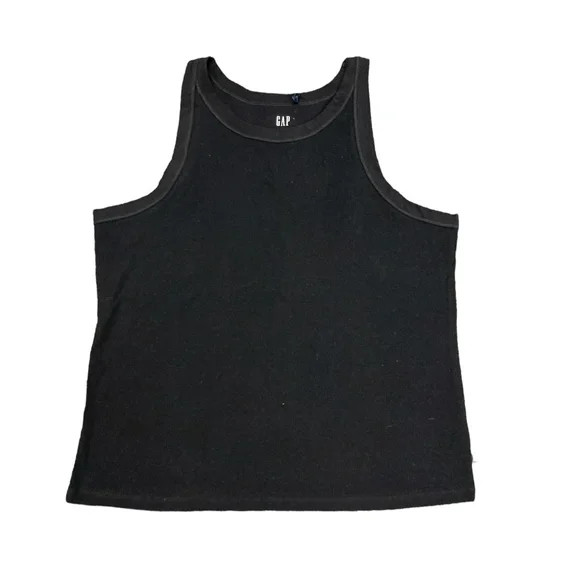 GAP Women's Soft Stretch Ribbed High Neckline Tank Top, GP004097 (True Black, L) | Walmart (US)