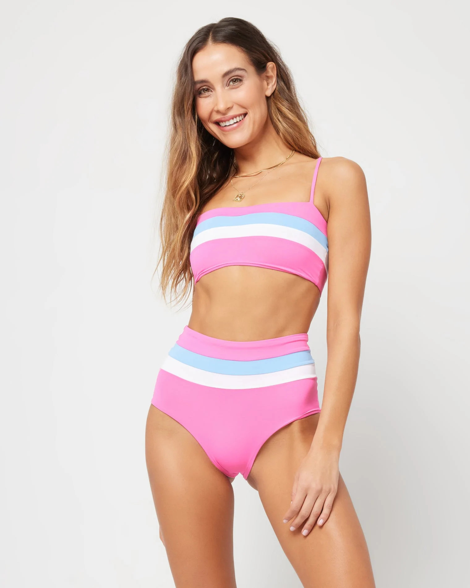 rebel stripe bikini top | L*Space