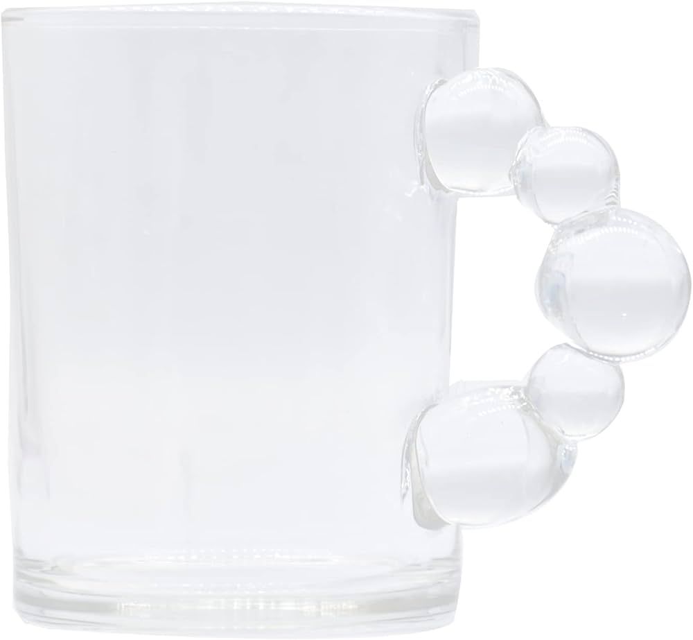 Coffee Mug Crystal Vintage Glass Tea Cup with Beautiful Beaded Handles for Drinking Hot Drinks Ca... | Amazon (US)