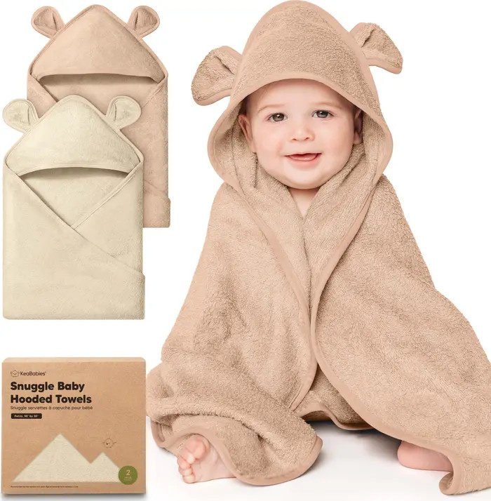 2-Pack Snuggle Hooded Towels | Nordstrom