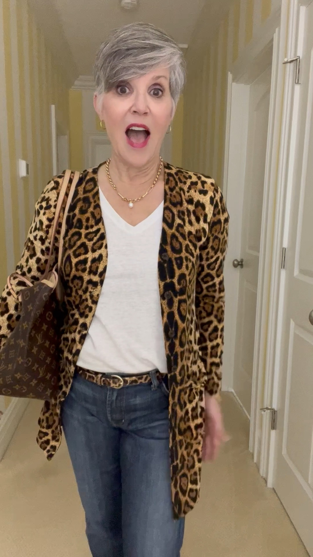 Cute, Cool, Casual Thanksgiving look/ Amazon leopard 🐆 cardigan (S)/Talbots tee (S)/Talbots leopard 🐆 belt (M)/J Crew jeans

#LTKHoliday #LTKunder50 #LTKSeasonal