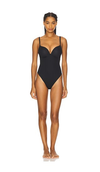 SKIMS Push-up Thong Bodysuit in Black. - size XXS | Revolve Clothing (Global)
