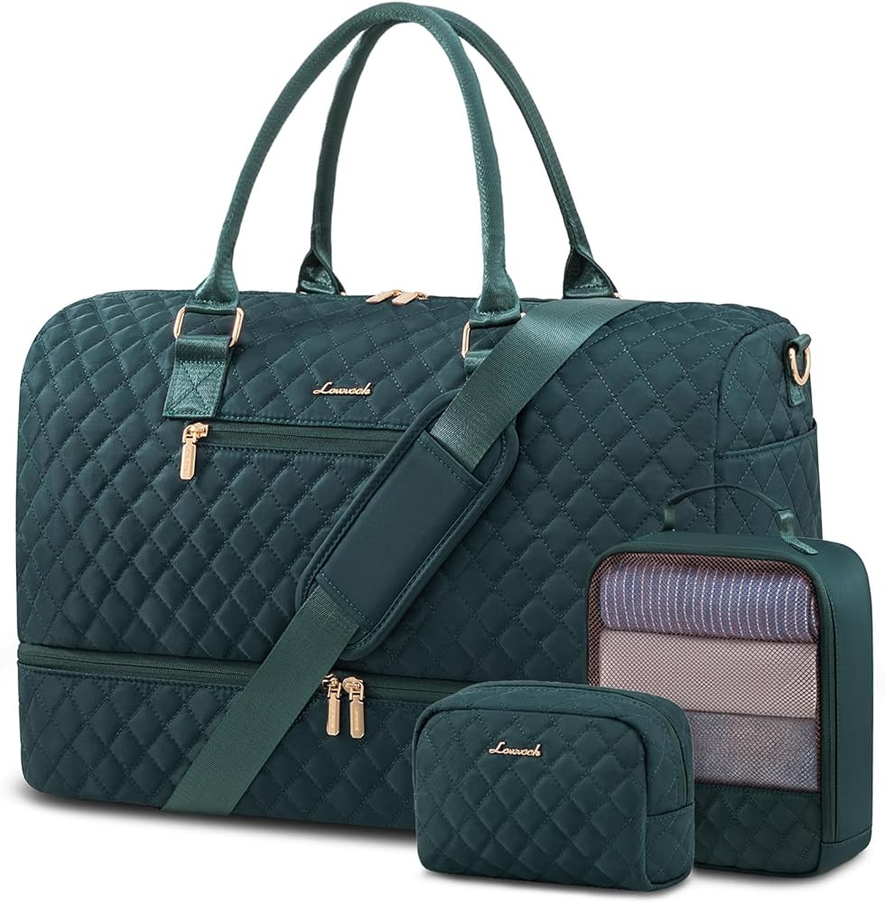 LOVEVOOK Travel Duffle Bag for Women, Weekender Overnight Bag with Shoe Compartment, Carry on Bag... | Amazon (US)