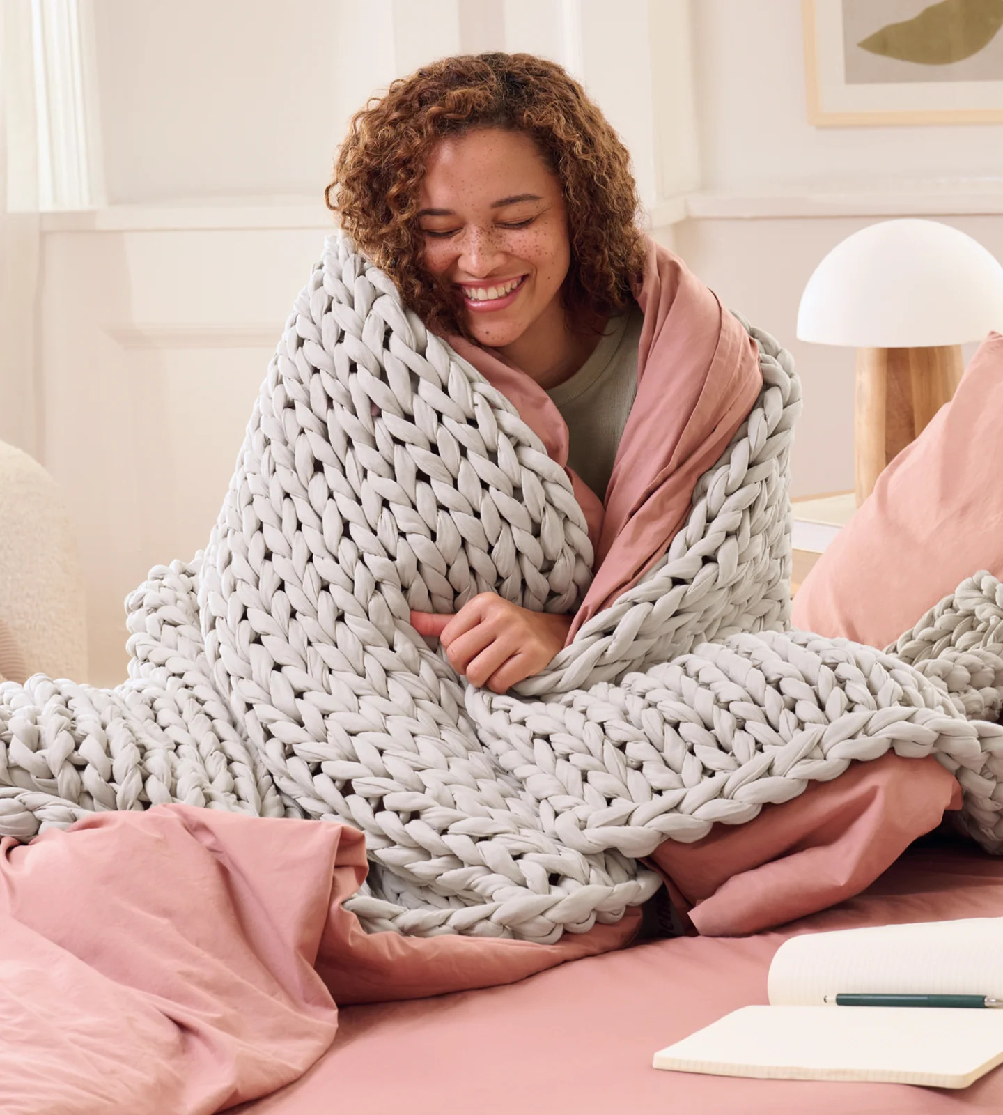 Bearaby\u00ae Weighted Blanket - 100% Cotton Knitted Weighted Blanket | Bearaby US