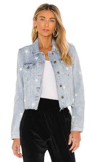 Brando White Star Denim Jacket in White Zodiac | Revolve Clothing (Global)