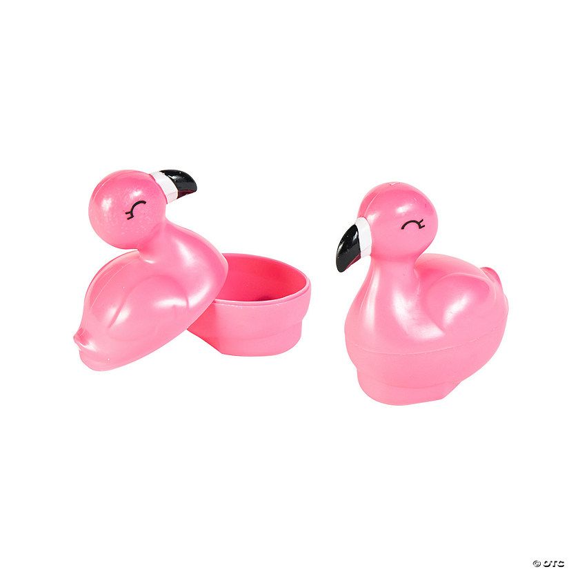 3" Flamingo-Shaped Plastic Easter Eggs - 12 Pc. | Oriental Trading Company