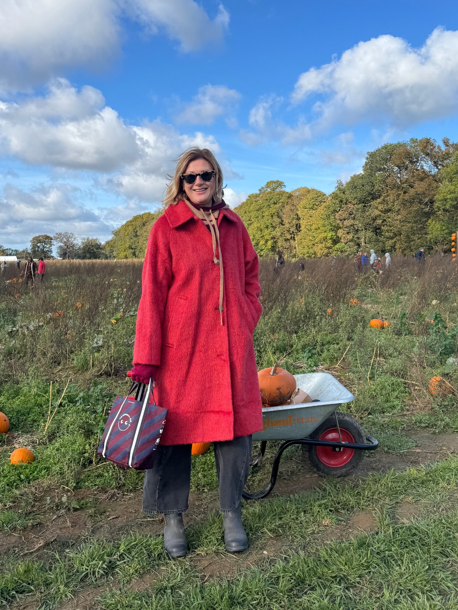 Red coat
Coat 
Autumn
Pumpkin Patch

#LTKuk #LTKwinter #LTKautumn