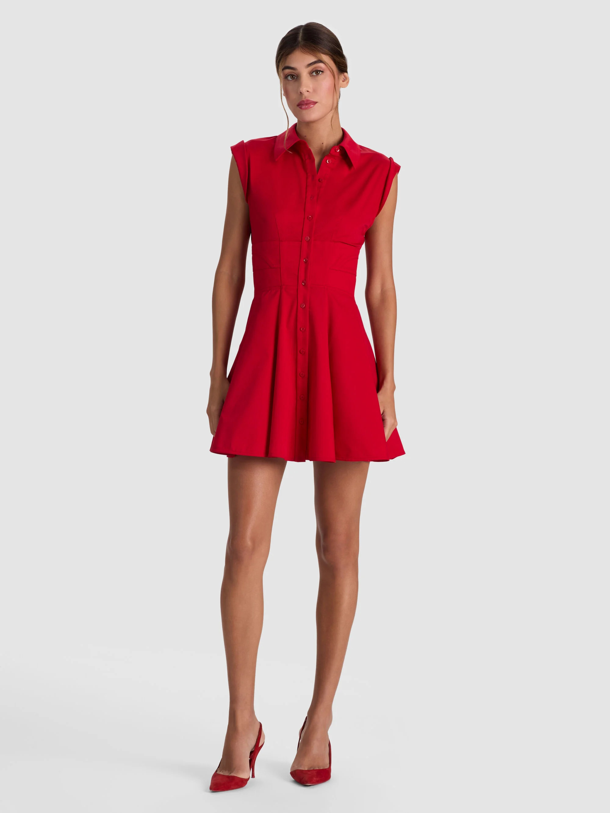 KIM CORSET SHIRT DRESS | Alice + Olivia