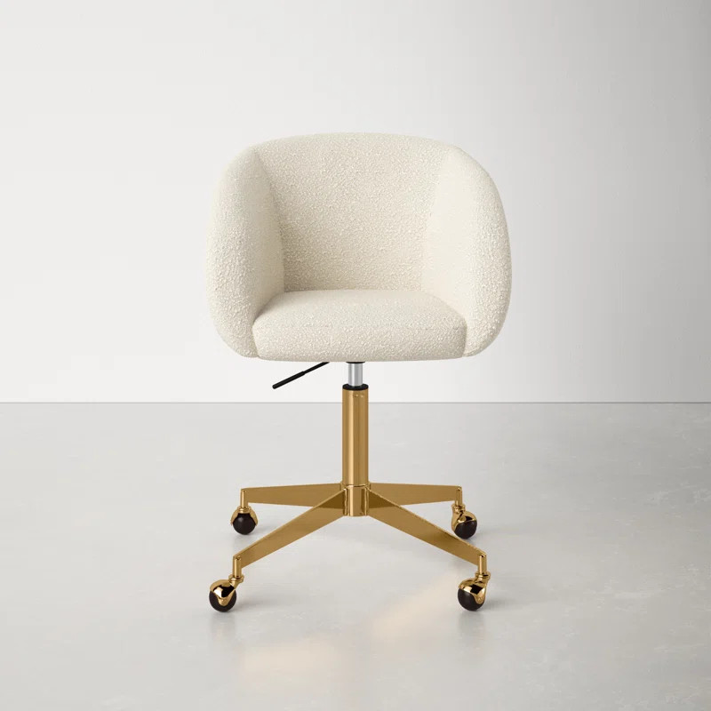 Darius Melinda Boucle Rolling Conference Chair | Wayfair North America