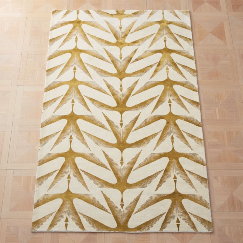 Pacey Ivory and Gold Rug | CB2 | CB2