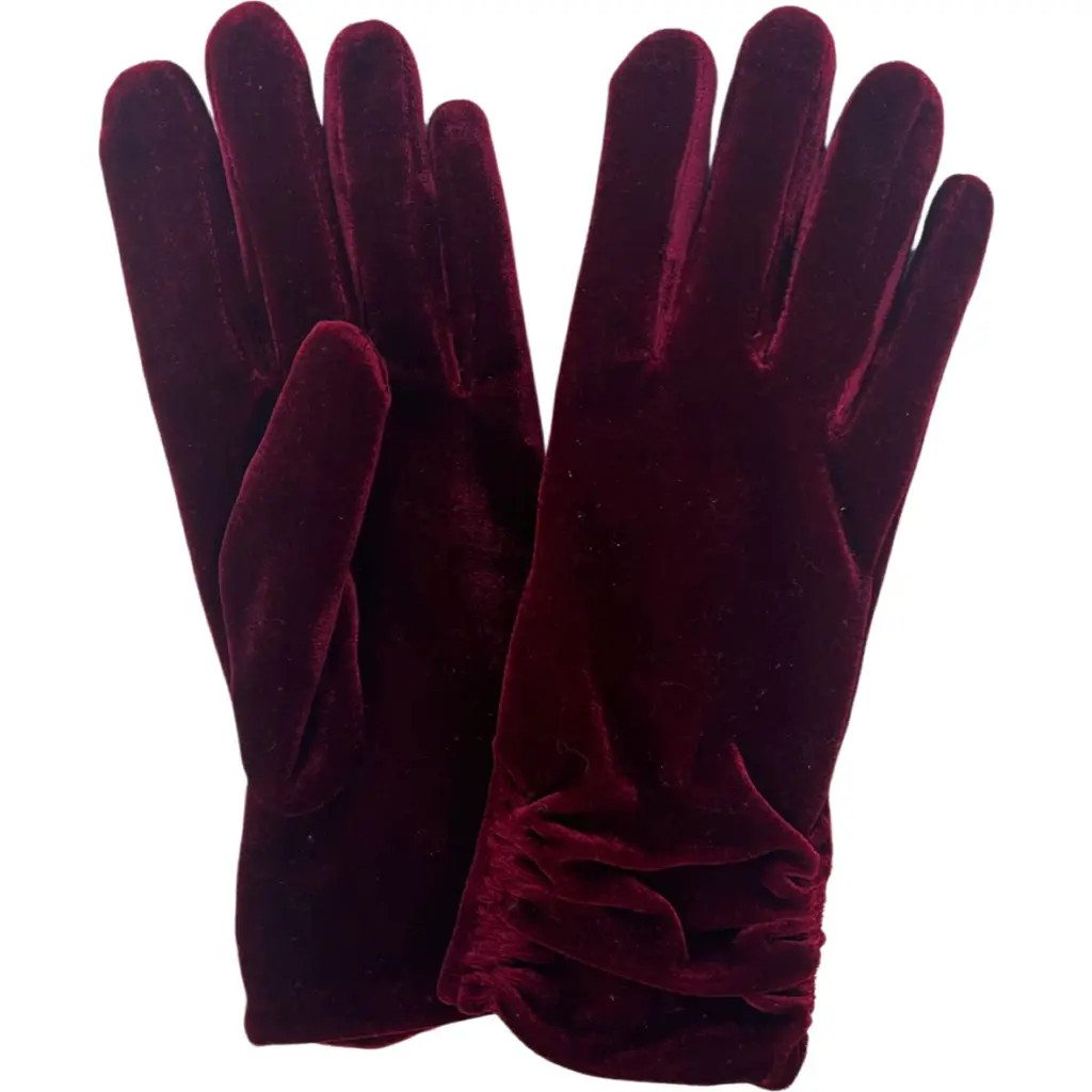 MARCUS ADLER Velvet Gloves in Burgundy at Nordstrom Rack | Nordstrom Rack