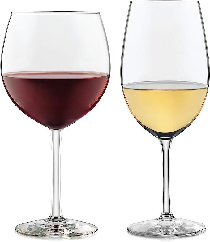 Libbey Vineyard Reserve 12-Piece Wine Glass Party Set for Chardonnay and Merlot/Bordeaux | Amazon (US)