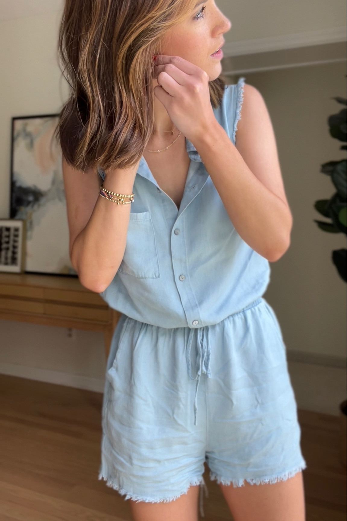 Chambray romper : wearing m // tts 



#LTKunder50 #LTKstyletip #LTKSeasonal
