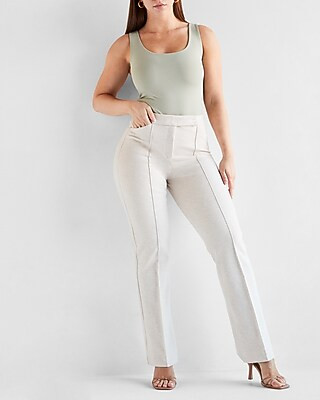 Mid Rise Seamed Ponte Curvy Bootcut Pant | Express