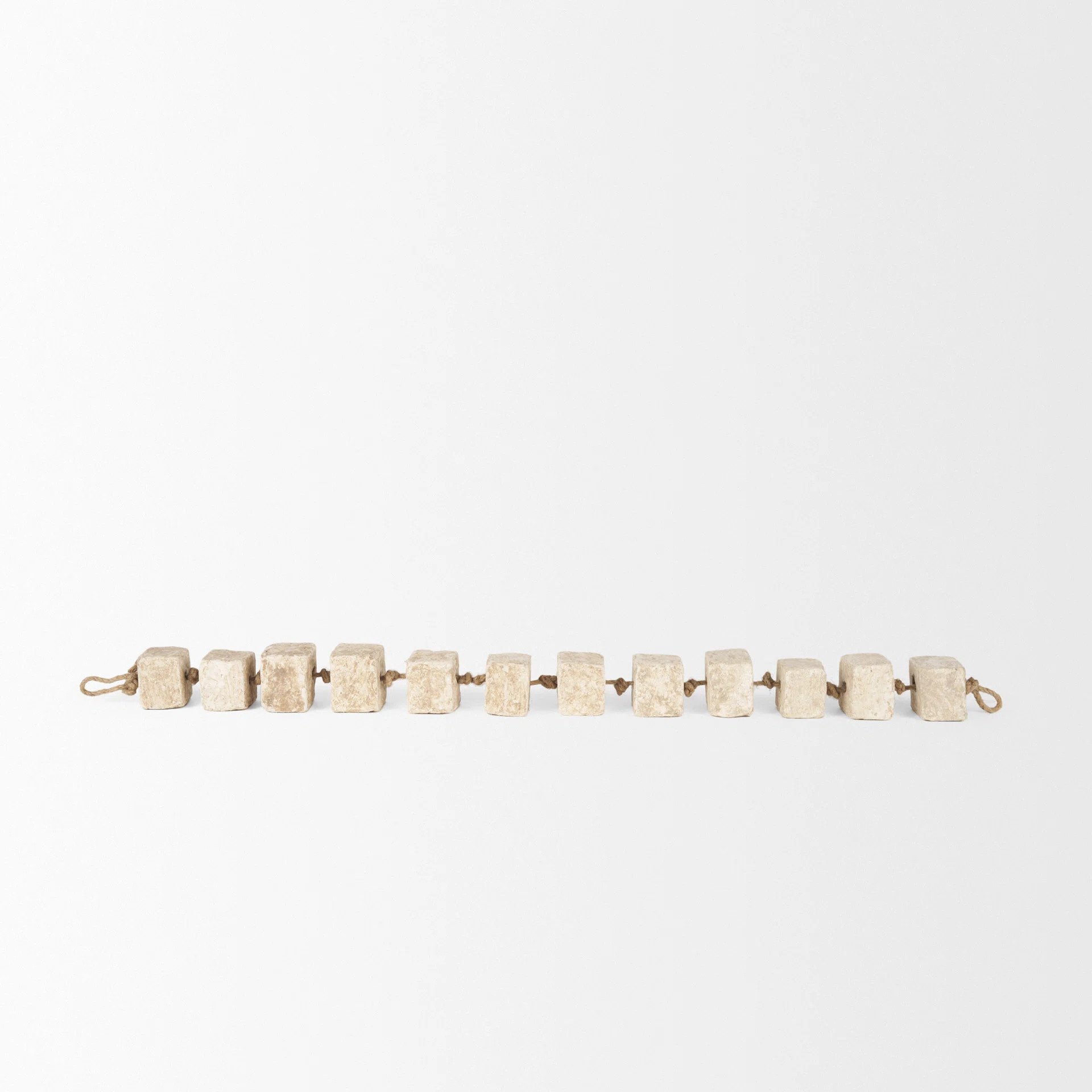 Beige Paper Mache Cube Garland | Wayfair North America