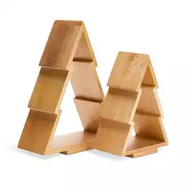 Buy Habitat Nesting Mango Wood Tree Ornaments - Set of 2 | Christmas table and room decorations |... | Habitat UK