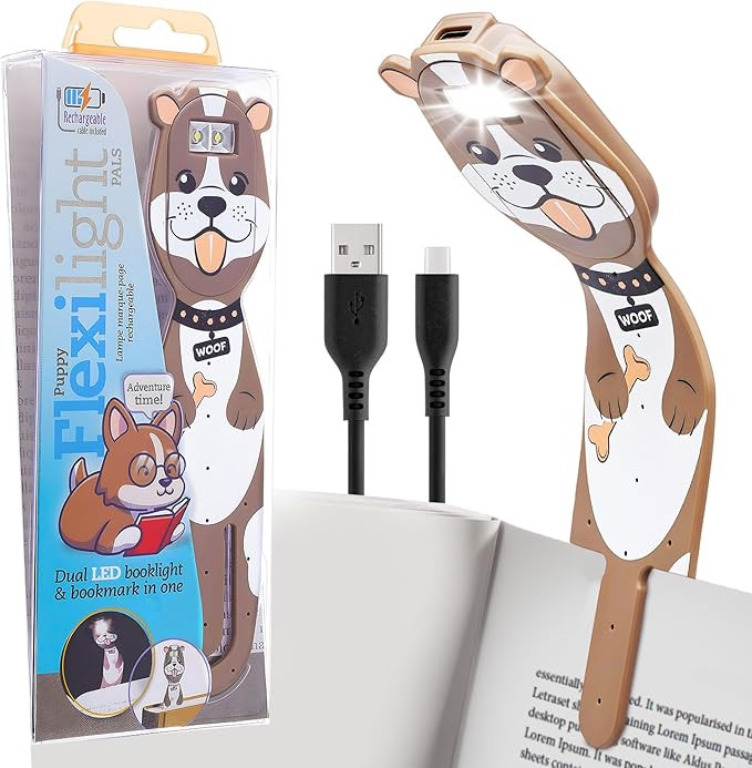 Gifts for Readers & Writers Bookmark Reading Lights Dog 2in1 Clip On Bookmark Kids Light for Read... | Amazon (US)