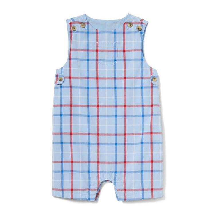 Baby Plaid Poplin Shortall | Janie and Jack