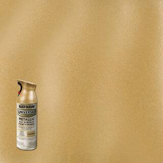 Rust-Oleum Universal 11 oz. All Surface Metallic Pure Gold Spray Paint and Primer in One 342506 -... | The Home Depot