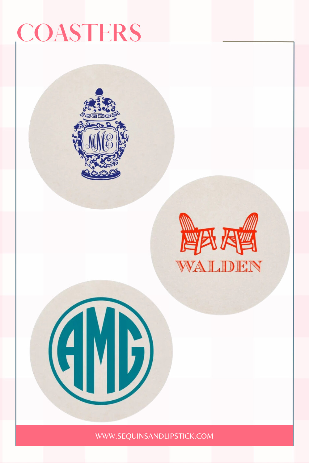 Beautiful personalized coasters featuring monograms and custom designs make thoughtful gifts for weddings, housewarmings, newlyweds, and holiday entertaining. 

 #LTKHome
