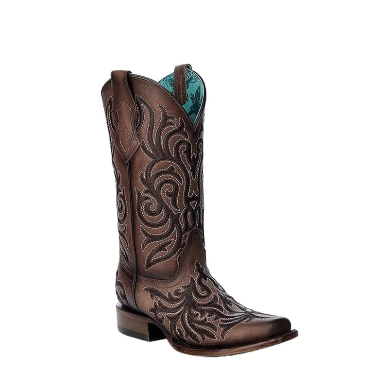 Corral Womens  Women`s   Embroidered Vamp 13In  Embroidered Top Boot 7 B Brown | Walmart (US)