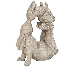 Resin Kissing Bunnies Figurine by Gerson Co. | QVC