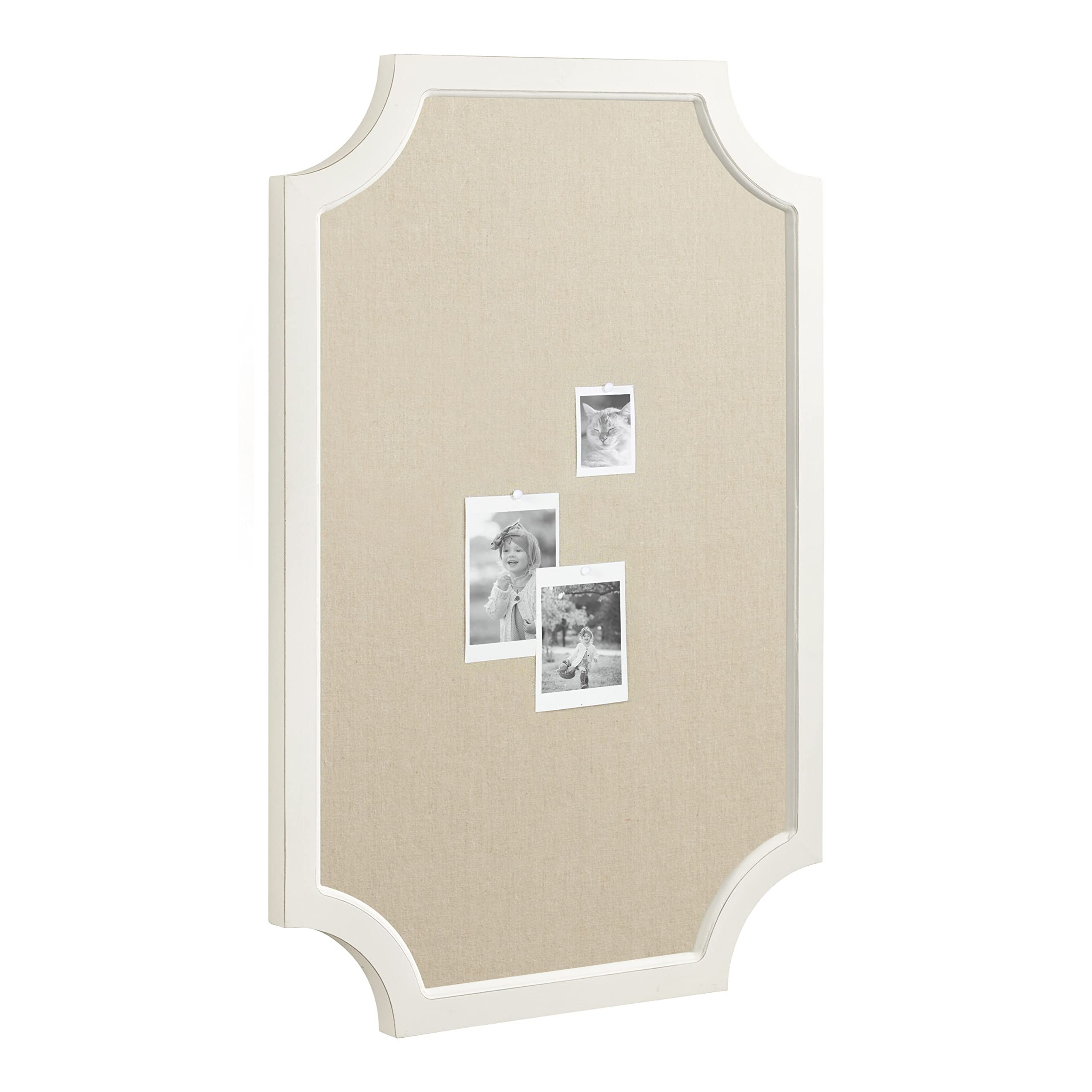 Hogan Framed Scalloped Decorative Wall Pinboard; White; 24 x 36; Rustic Modern Farmhouse Bulletin... | Amazon (US)