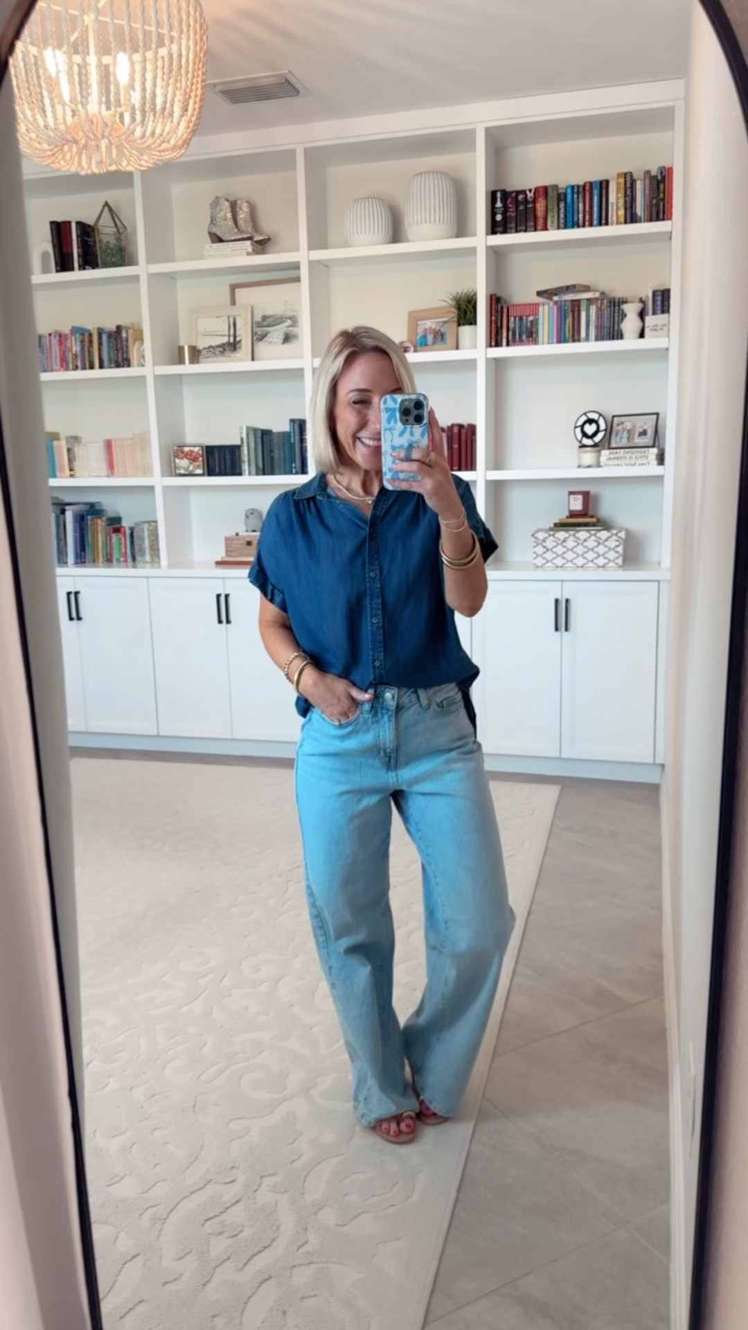 Walmart - new arrivals - part 2. Wide Leg High Rise Jeans - size 0, regular length. $25. Sizes and colors selling fast. Chambray Camp Shirt w/ Short Sleeves - size XS. $19.98. 4 colors. 

 

#LTKOver40 #LTKSeasonal