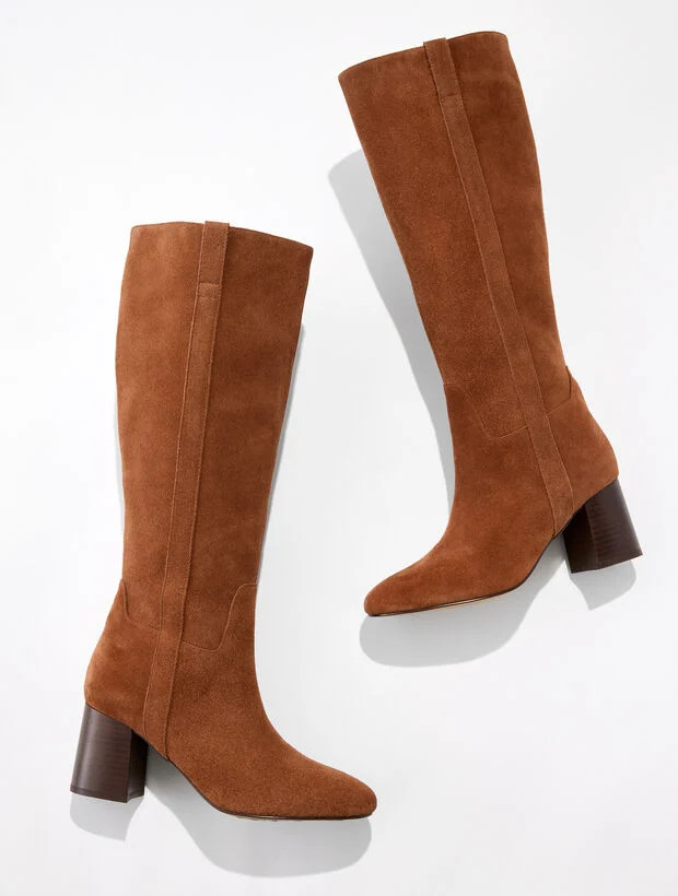 Aster Suede Knee-High Boots | Talbots