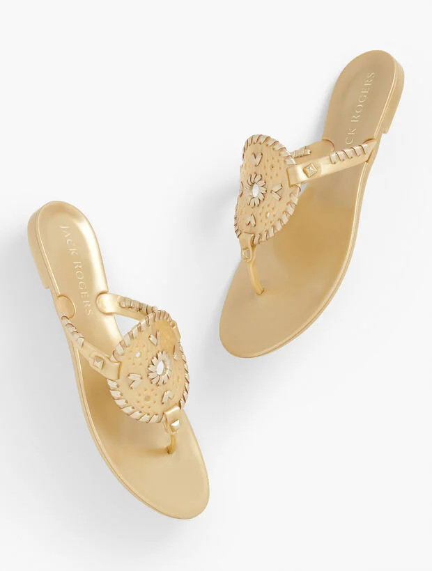 Jack Rogers® Georgica Metallic Jelly Sandals | Talbots