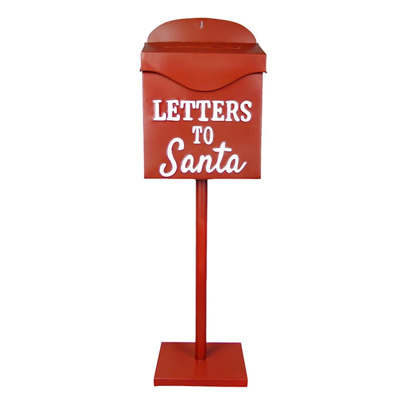 Letters To Santa Red Metal Mailbox, 36", sold by At Home | At Home