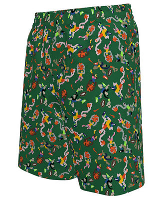 Boys' 8-20 Sports Guy Novelty Print Swim Trunks | Macy's