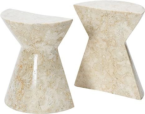 Bloomingville Natural Modern Marble Office and Home Contemporary Shelf and Table Décor Set of 2 ... | Amazon (US)