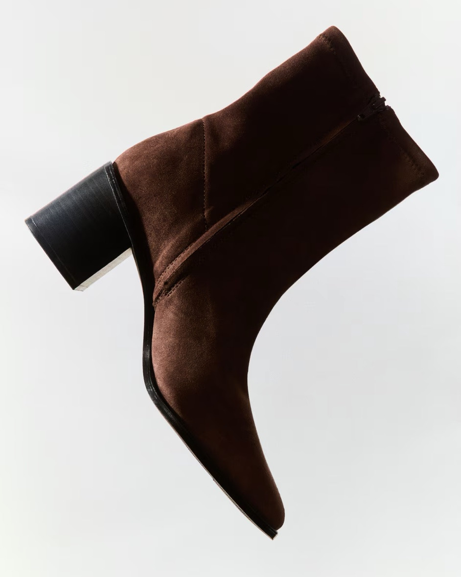 Block heel faux suede brown booties

#LTKSeasonal