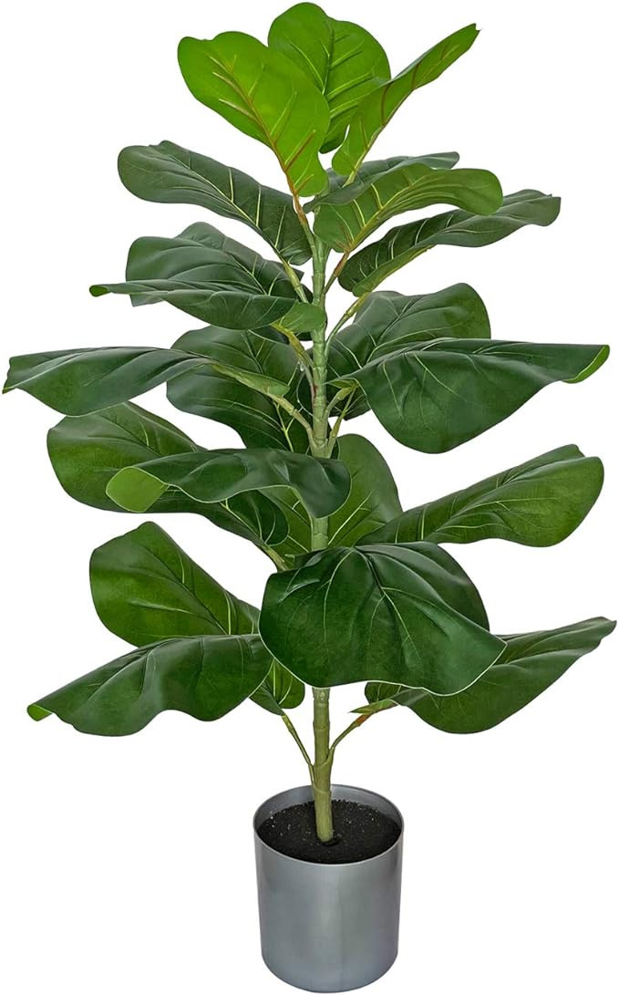 BESAMENATURE 30.5" Little Artificial Fiddle Leaf Fig Tree/Faux Ficus Lyrata for Home Office Decor... | Amazon (US)