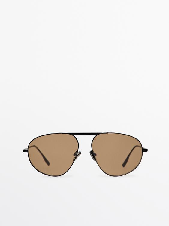 Metal aviator sunglasses | Zara US