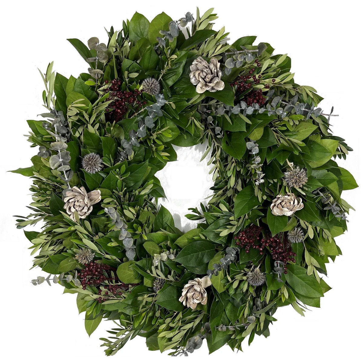 Eucalyptus Rain Wreath, 24" | Plow & Hearth