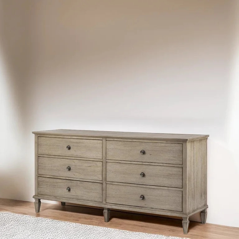 Starlight Canyon Home Brown Bedroom Storage Dresser with 6 Spacious Drawers for Clothes and More | Walmart (US)