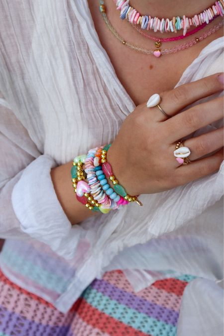 Colorful jewelry and clothes always boost my mood🍭💗✨🍬

#dopaminedressing #moodbooster #summeroutfit #vacationoutfit #colorfulstyle #crochetpants #beachpants #whitetop #summertrends #jewelry #bracelets #armcandy



#LTKTravel #LTKGiftGuide #LTKFindsUnder100