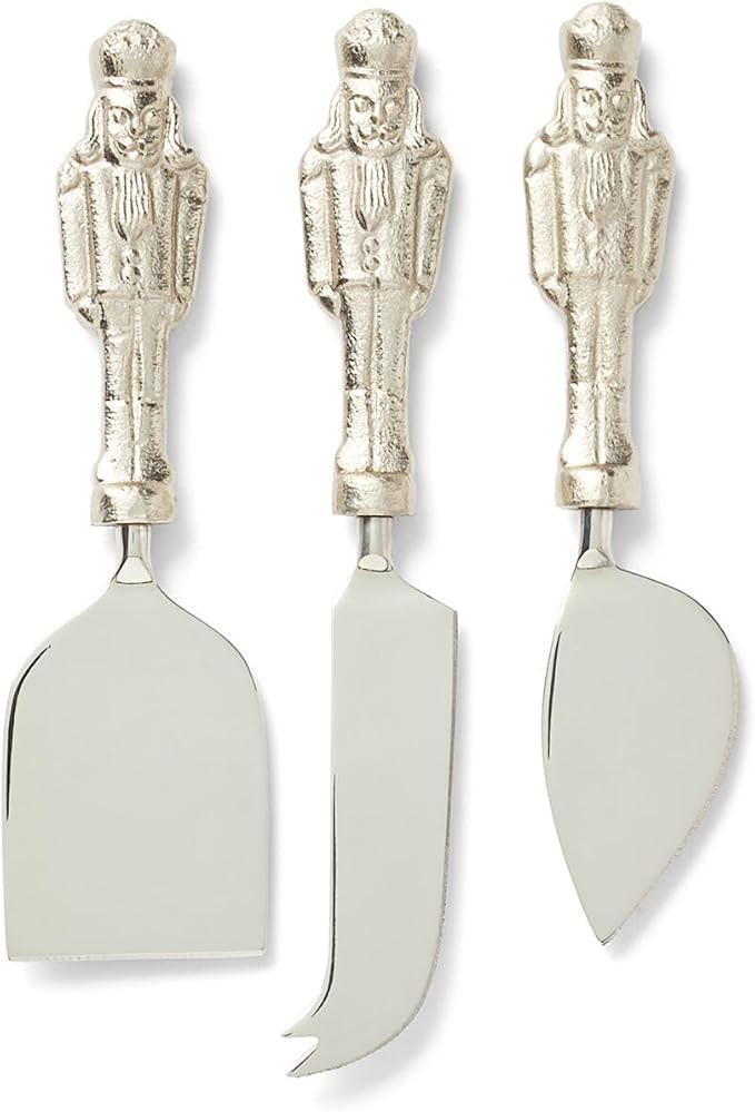 Sur La Table Nutcracker Cheese Knives, Set of 3, Silver | Amazon (US)