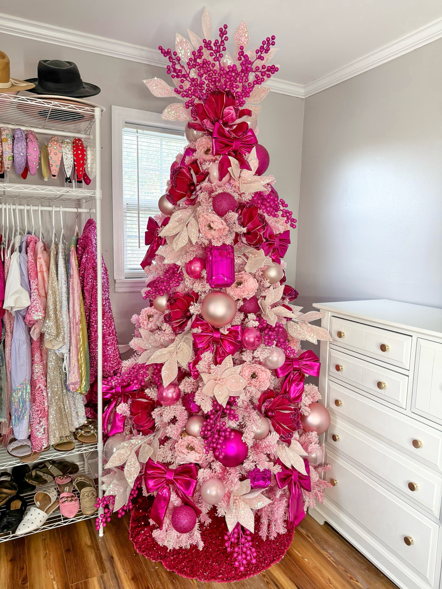 Pink on pink on pink Tree 

#LTKHome #LTKHoliday #LTKSeasonal