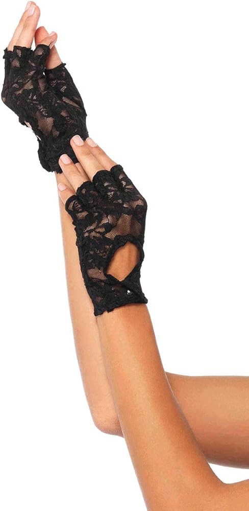 Leg Avenue Women's Lace Keyhole Fingerless Gloves | Amazon (US)