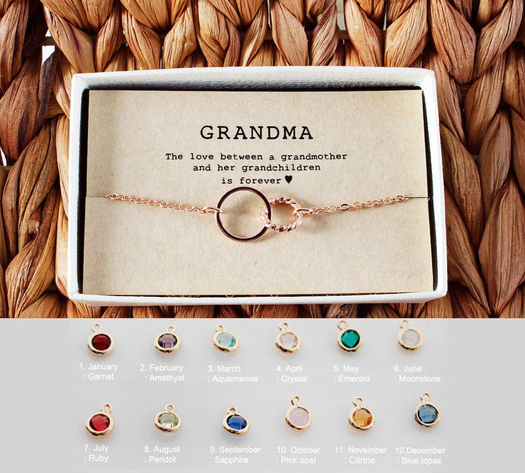 Grandma Bracelet Grandma Birthstone Bracelet Mother's - Etsy | Etsy (US)