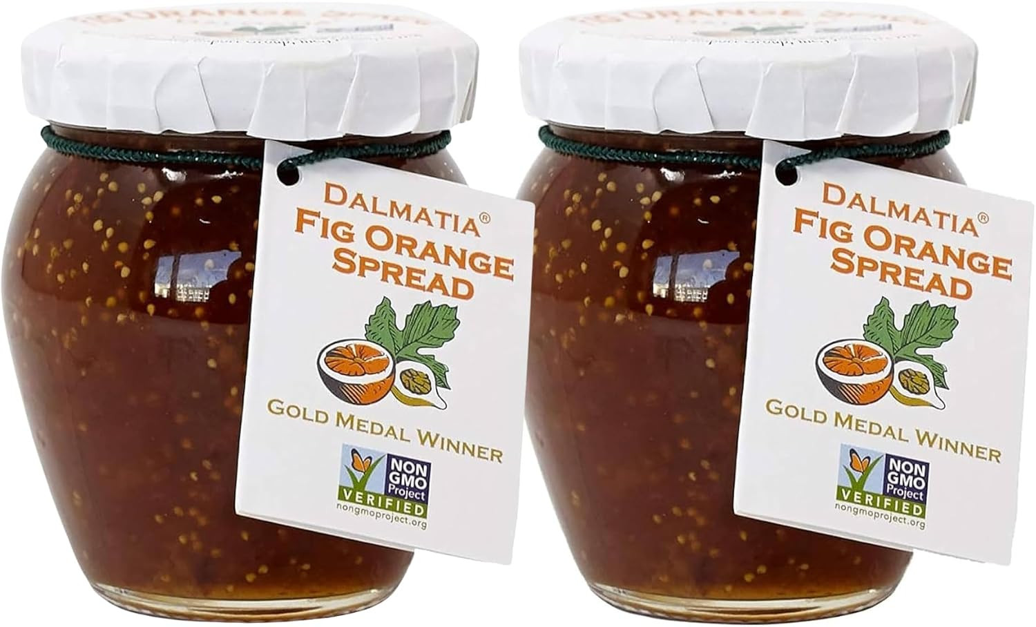 Dalmatia Orange Fig Spread, 8.5 oz | Mediterranean Citrus & Fig Blend | All-Natural, Non-GMO | Perfect for Cheese Boards, Glazes, and Breakfast | Product of Croatia (Pack of 2) | Amazon (US)