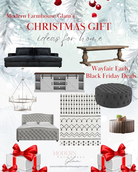 Modern Farmhouse Glam’s Christmas gift ideas for the HOME! These are my favorite pics for the Wayfair furniture early black Friday deals!  

#LTKhome #LTKCyberWeek #LTKsalealert