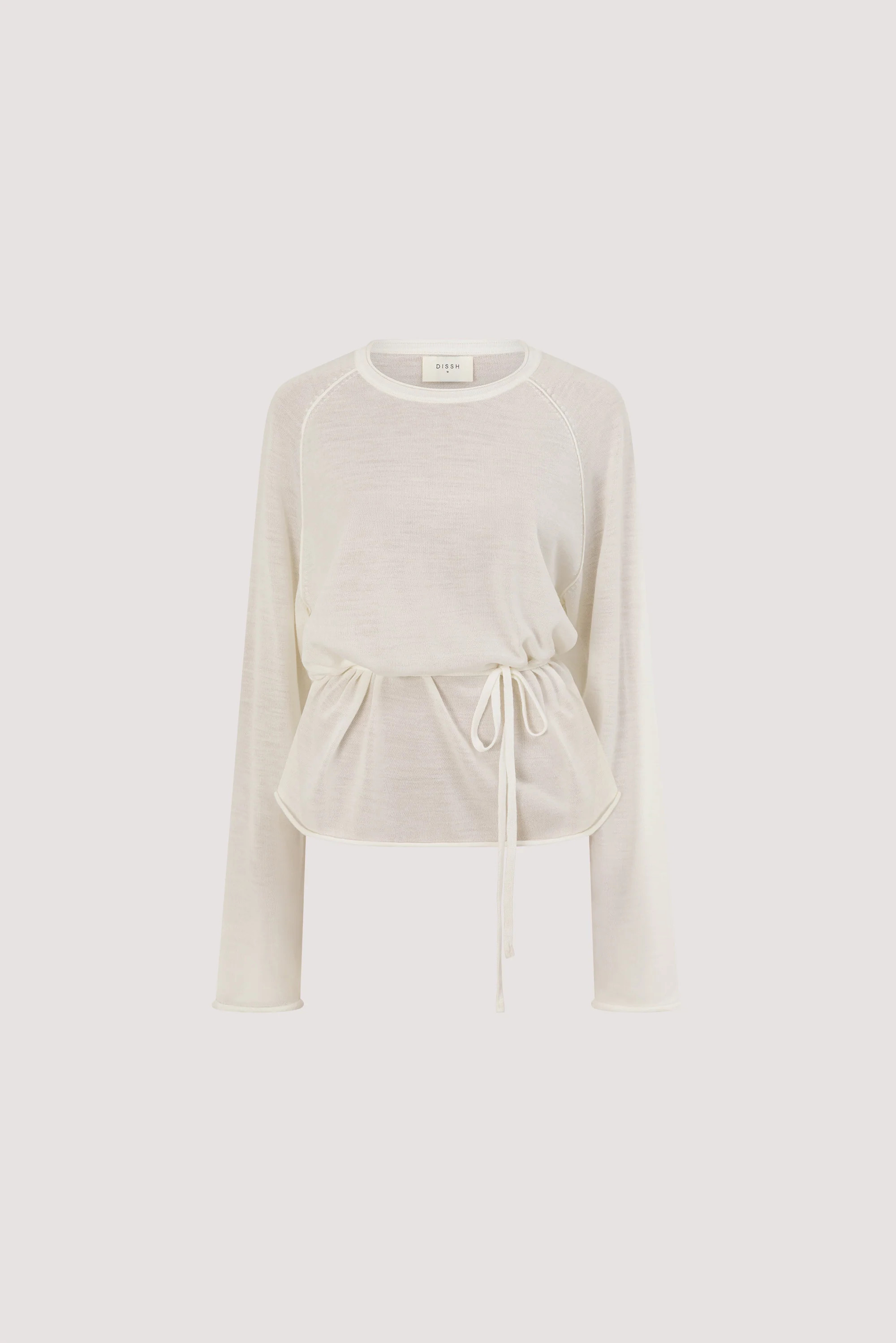 DUKE OFF WHITE TIE MERINO KNIT TOP | DISSH