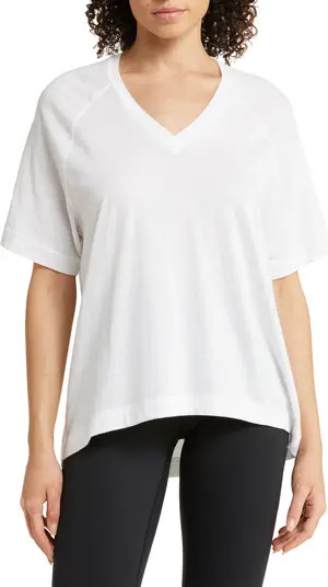 Oversize Cotton & Modal High-Low T-Shirt | Nordstrom