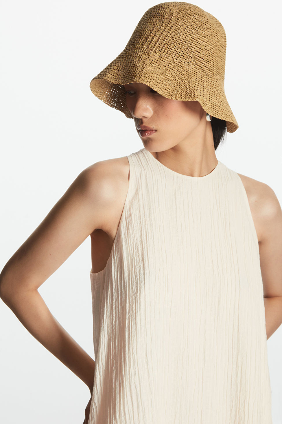 CROCHET PAPER HAT - BROWN - Hats Scarves and Gloves - COS | COS (US)