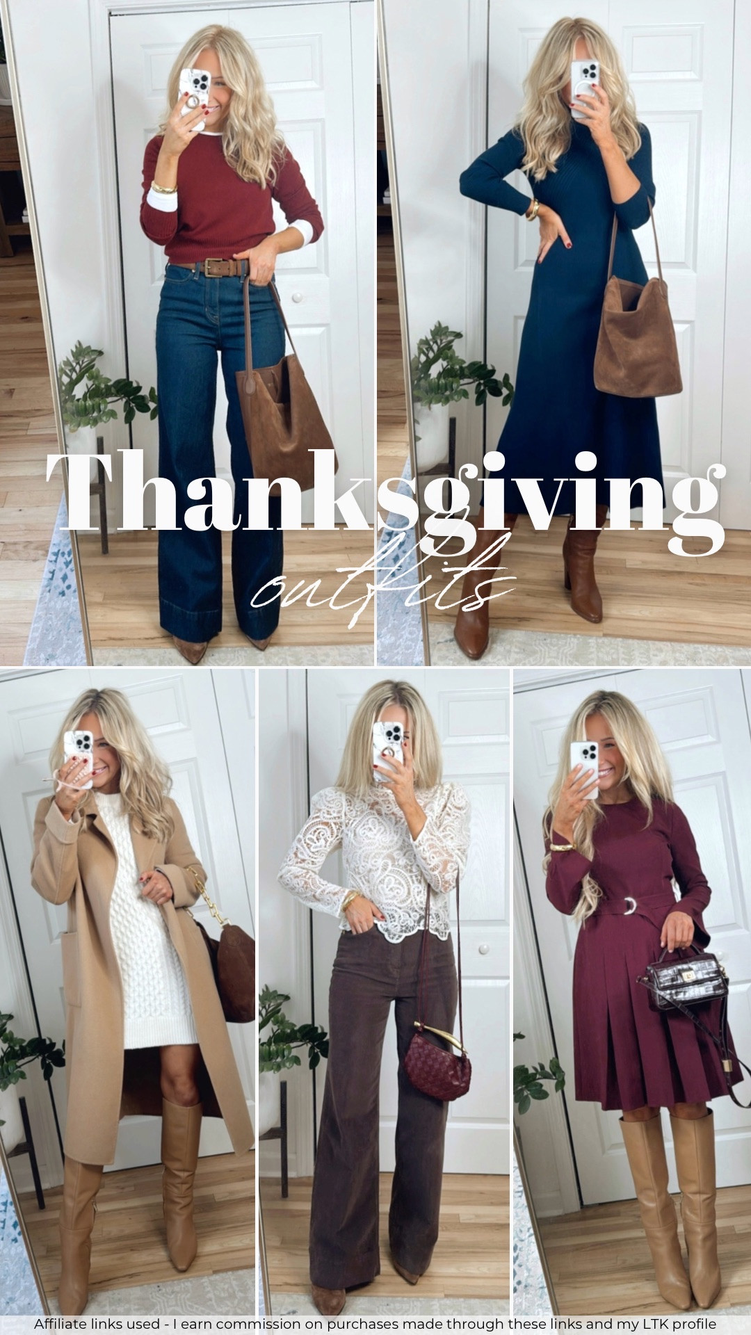 Thanksgiving outfits 🍗  (*outfits are from last year, linking alternative options for anything that’s sold out now💕💕)